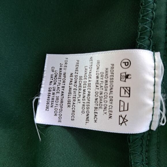 JENNY YOO BHLDN Ellis Flutter-Sleeve OpenBack Velvet Gown 6 Emerald Green Dress - Picture 13 of 14